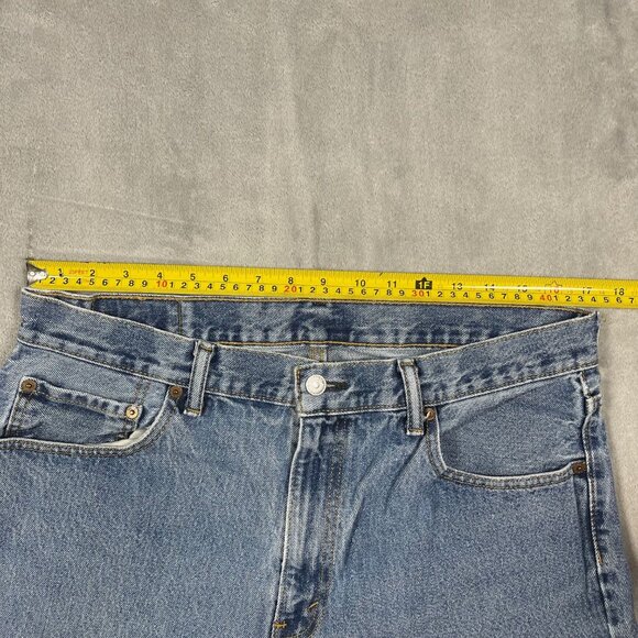 Levis 550 Straight Leg Denim Jeans Medium Wash Cotton Classic Fit Mens 34x32 - Picture 3 of 11